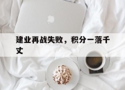 kaiyun开云体育-关于建业再战失败，积分一落千丈的信息